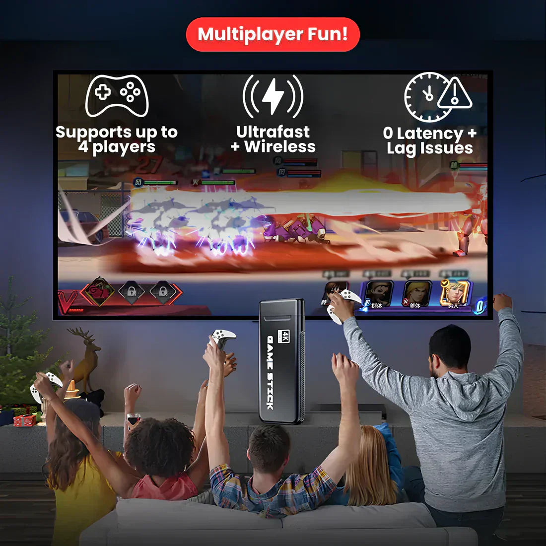 WIRELESS RETRO PRO GAMING CONSOLE(2 Free Controllers Included)