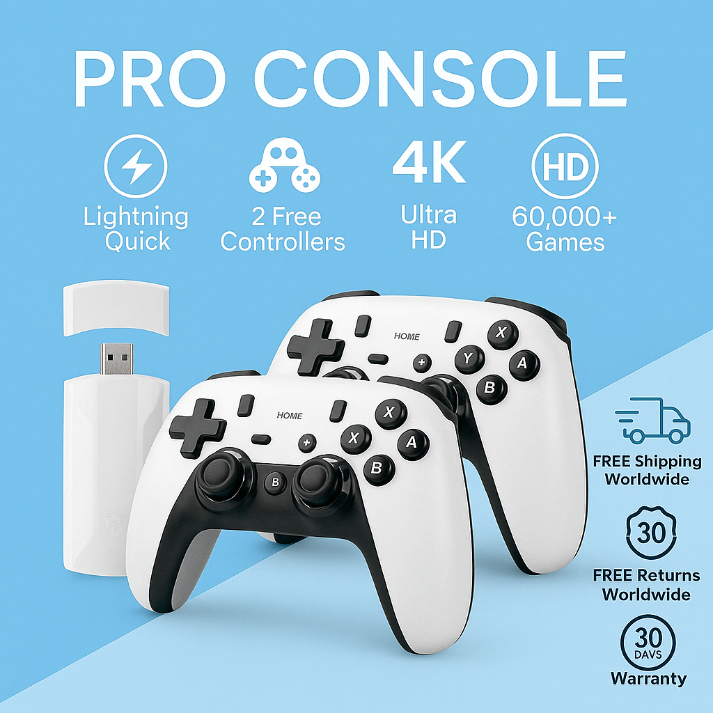 WIRELESS RETRO PRO GAMING CONSOLE(2 Free Controllers Included)
